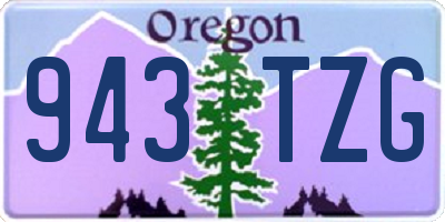 OR license plate 943TZG