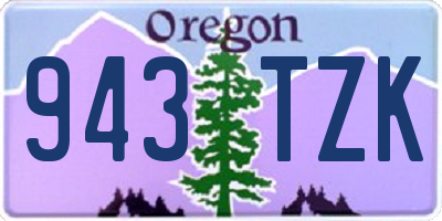 OR license plate 943TZK