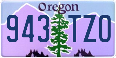 OR license plate 943TZO