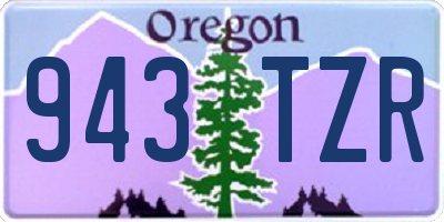 OR license plate 943TZR