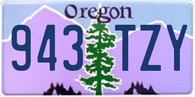 OR license plate 943TZY