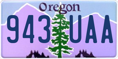 OR license plate 943UAA
