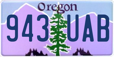 OR license plate 943UAB