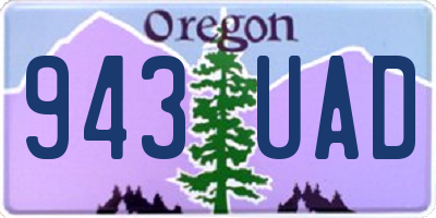 OR license plate 943UAD