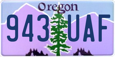 OR license plate 943UAF