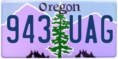 OR license plate 943UAG
