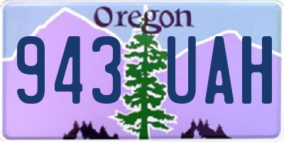 OR license plate 943UAH
