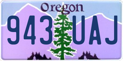 OR license plate 943UAJ