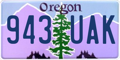 OR license plate 943UAK
