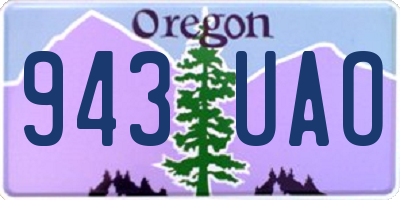 OR license plate 943UAO