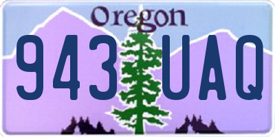 OR license plate 943UAQ