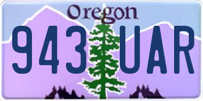 OR license plate 943UAR