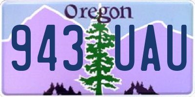OR license plate 943UAU