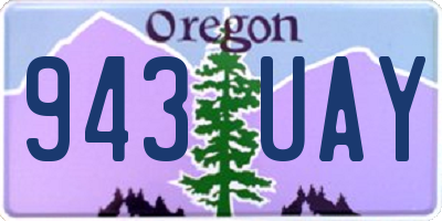 OR license plate 943UAY