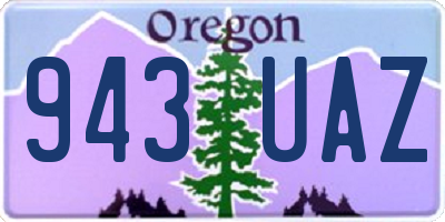 OR license plate 943UAZ