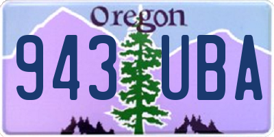 OR license plate 943UBA