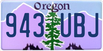 OR license plate 943UBJ