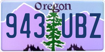 OR license plate 943UBZ