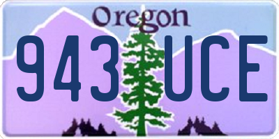 OR license plate 943UCE
