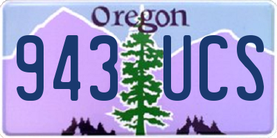OR license plate 943UCS