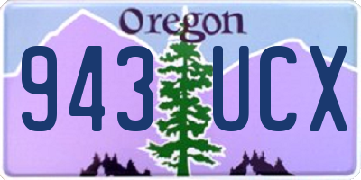 OR license plate 943UCX