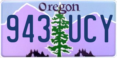 OR license plate 943UCY