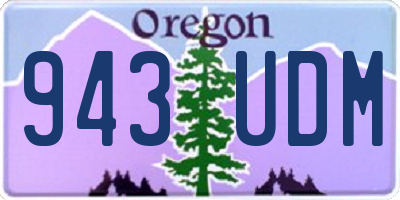 OR license plate 943UDM