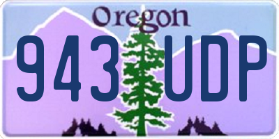 OR license plate 943UDP