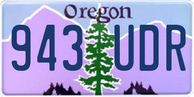 OR license plate 943UDR