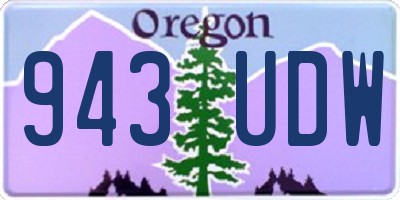 OR license plate 943UDW