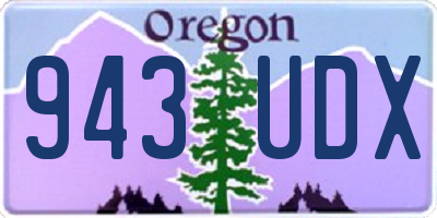 OR license plate 943UDX