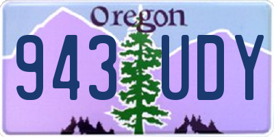 OR license plate 943UDY
