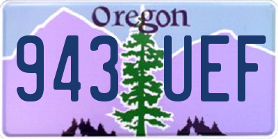 OR license plate 943UEF