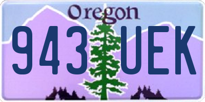 OR license plate 943UEK