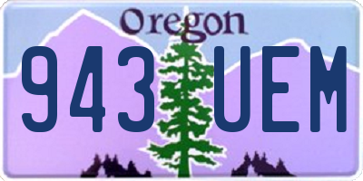 OR license plate 943UEM