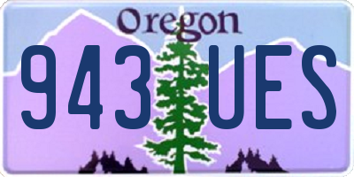OR license plate 943UES