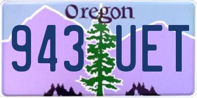 OR license plate 943UET