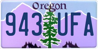 OR license plate 943UFA