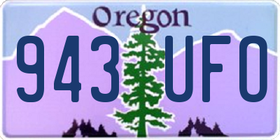 OR license plate 943UFO