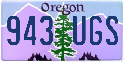 OR license plate 943UGS