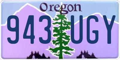 OR license plate 943UGY