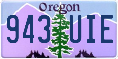 OR license plate 943UIE