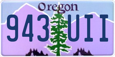 OR license plate 943UII