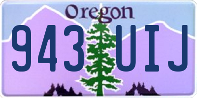 OR license plate 943UIJ