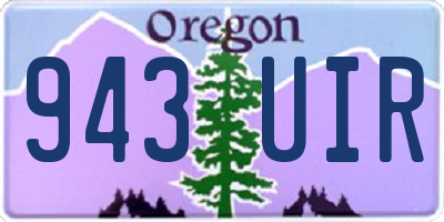 OR license plate 943UIR