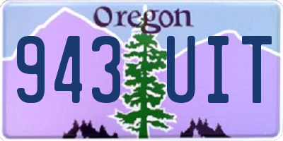 OR license plate 943UIT