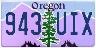 OR license plate 943UIX