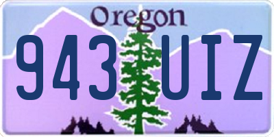 OR license plate 943UIZ