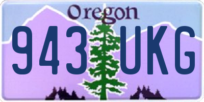 OR license plate 943UKG