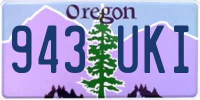 OR license plate 943UKI